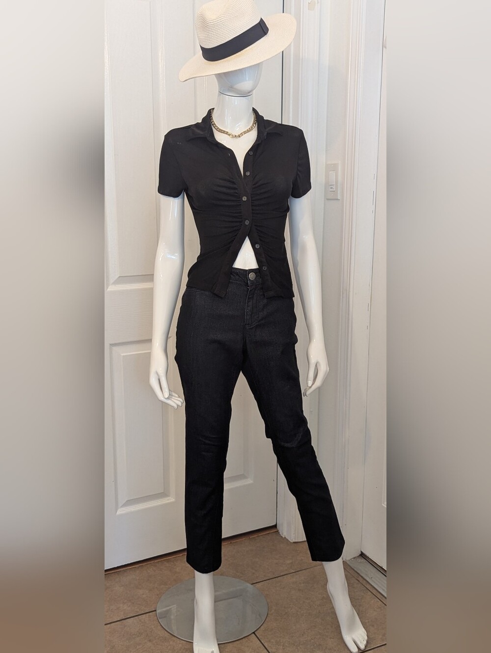 d. jeans Cotton Dark Blue Snake Print  Denim Jeans High Rise 10